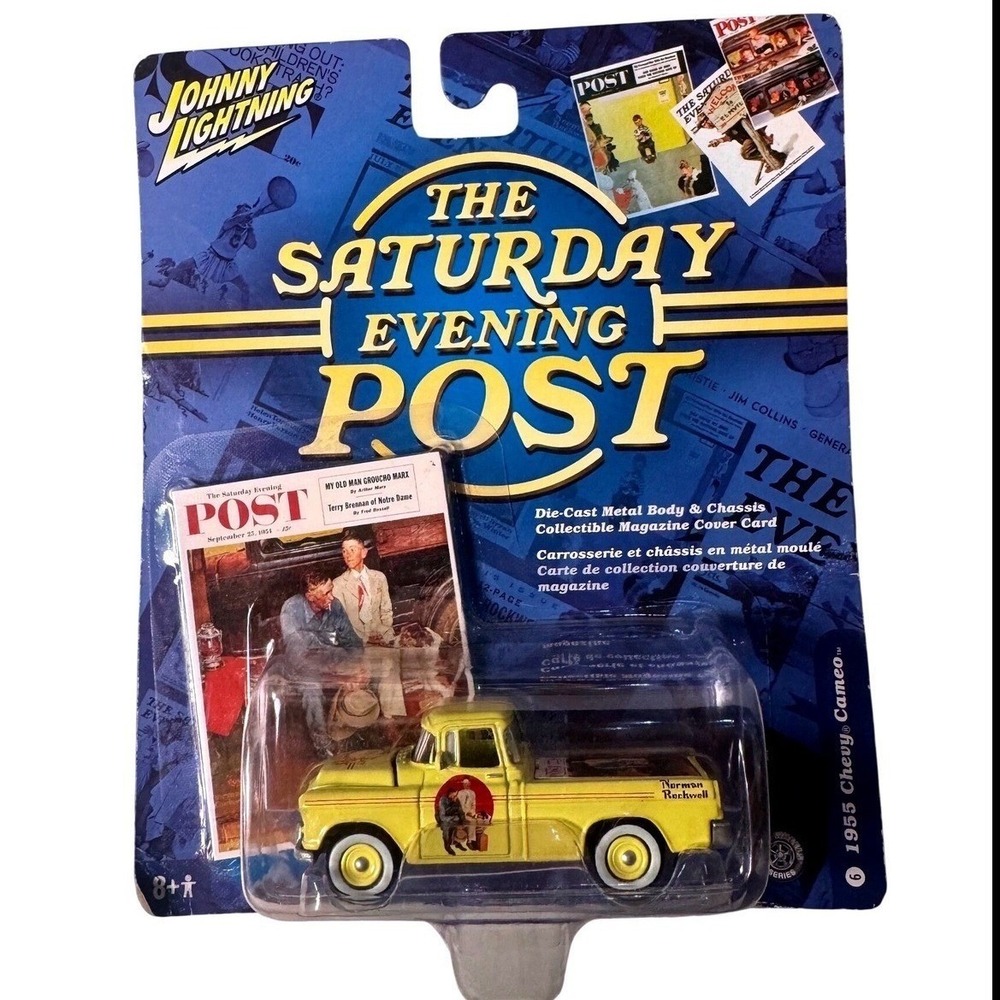 Johnny Lightning Saturday Evening Post 1955 Chevy Cameo Yellow Norman Rockwell